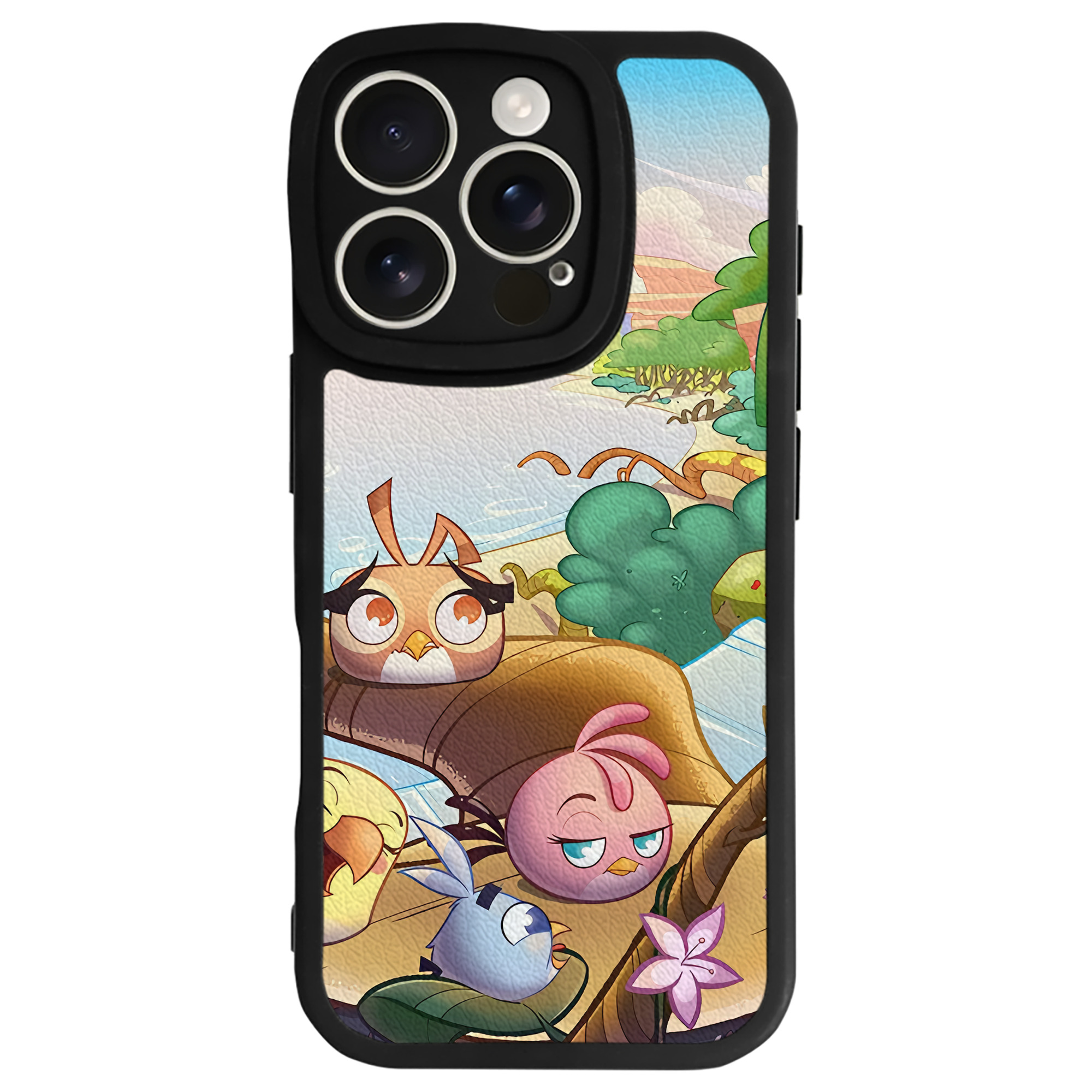 （画像用） Angry Birds アングリーバード 【iPhone 16シリーズ対応】シリコンスマホケース（レザー調） 材質：シリコン